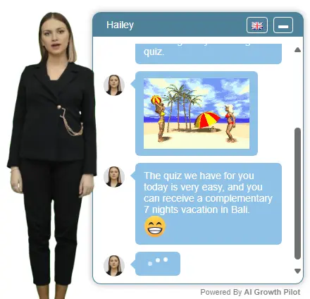 AI Website Concierge chatting with a site visitor